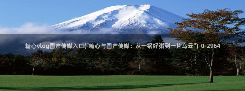  糖心vlog是什么平台：糖心vlog国产传媒入口(\